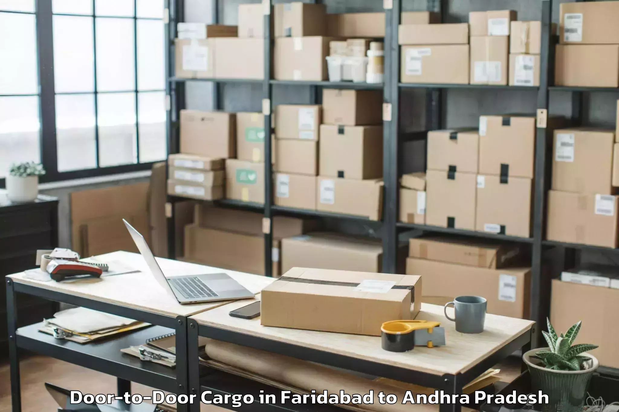 Easy Faridabad to Madugula Door To Door Cargo Booking